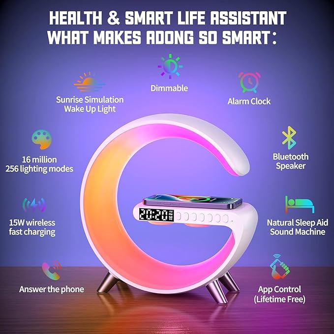 G Shaped LED Lamp with Speaker